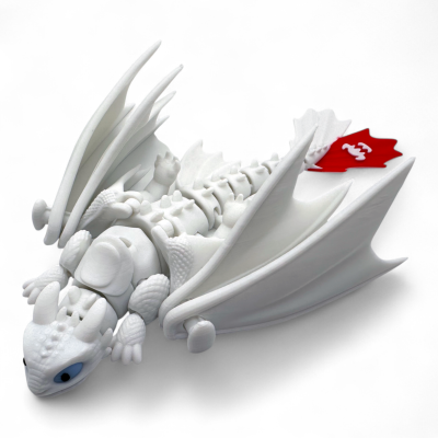Іграшка Біла Фурія Light Fury з фільму “Як приборкати дракона”, 200 мм, 3D-друк FDM, Біла