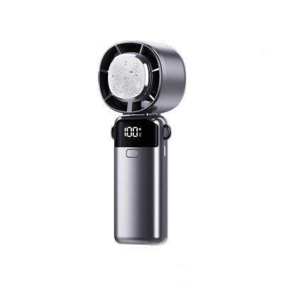 Вентилятор ручний з акумулятором та дисплеєм OG Strong wind High-Speed Fan S27 (з охолодженням) Темно-сірий