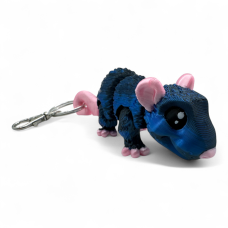 Rat Mouse 3D print toy keychain | Original accessory with moving parts