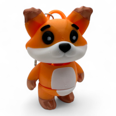 Брелок-игрушка Лиса 3D-печать, PLA, стильный аксессуар для ключей