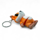 Keychain toy Fox 3D printing, PLA, stylish accessory for keys