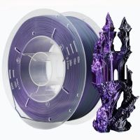 PLA Filament (пластик) для 3D принтера Creat3D Silk 1кг, 1.75мм, Чорний + Фіолетовий