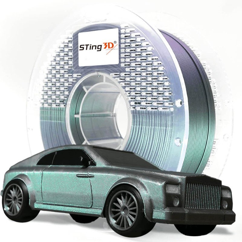 PLA Filament (пластик) для 3D принтера STing3D Starlight 1кг, 1.75мм, Mercury