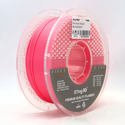 PLA Filament (пластик) для 3D принтера STing3D PLA PRO 1кг, 1.75мм, Рожевий