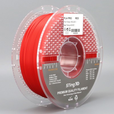 PLA Filament (пластик) для 3D принтера STing3D PLA PRO 1кг, 1.75мм, Червоний