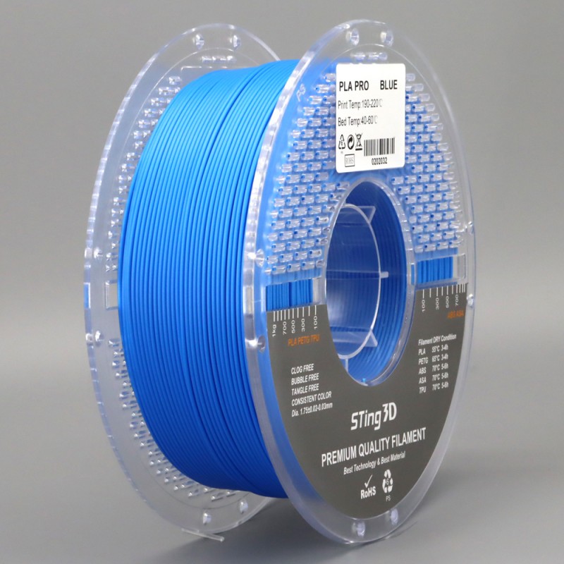 PLA Filament для 3D принтера STing3D PLA PRO 1кг, 1.75мм, Синий