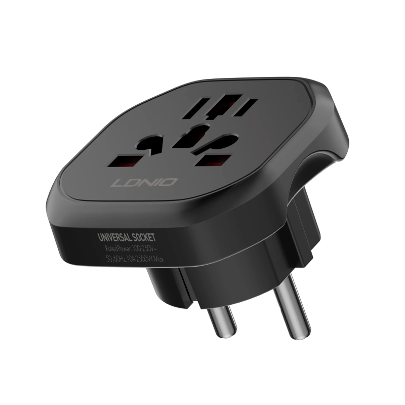 Перехідник мережевий LDNIO Z7 Universal conversion plug Black