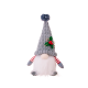 Фигурка новогодняя Гном с подсветкой под елку 28 см Серый