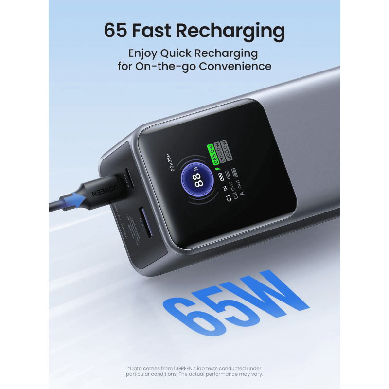 Внешний аккумулятор (павербанк) UGREEN Nexode Power Bank 25000mAh 200W with Smart Digital Display PB722/35525 Внешний аккумулятор (павербанк) UGREEN Nexode Power Bank 25000mAh 200W with Smart Digital Display PB722/35525