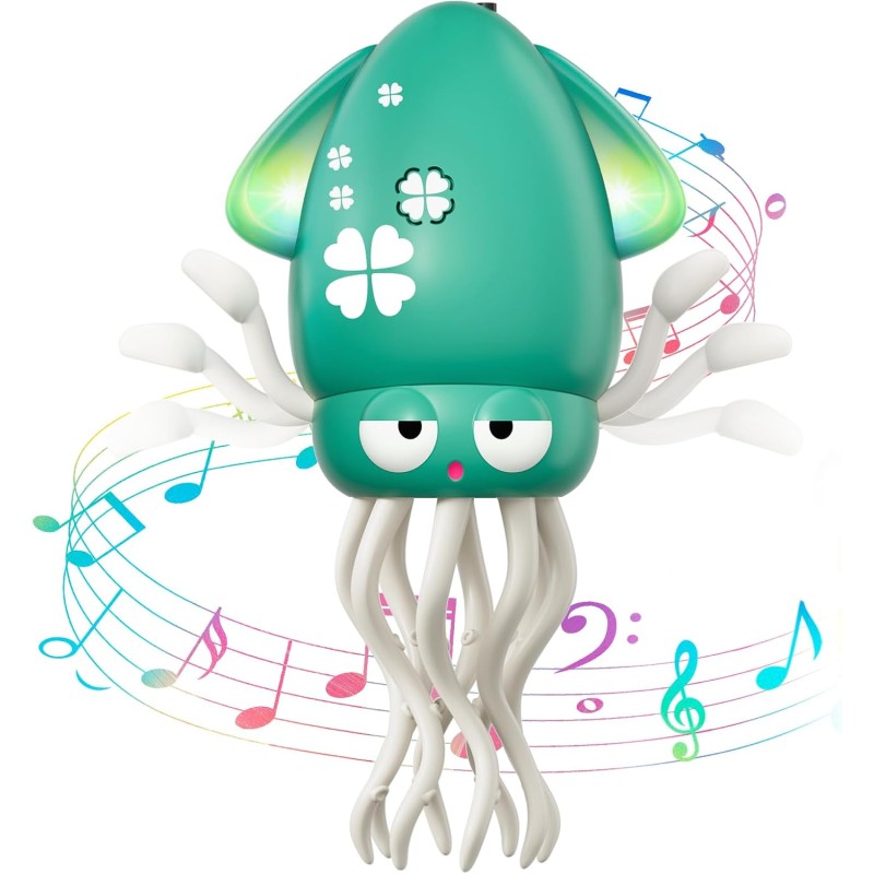 Интерактивная развивающая игрушка для детей Dancing Squid Танцующий кальмар осьминог с аккумулятором Зеленая Интерактивная развивающая игрушка для детей Dancing Squid Танцующий кальмар осьминог с аккумулятором Зеленая