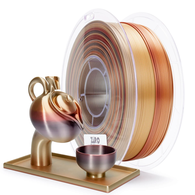 PLA Filament (пластик) для 3D принтера Ziro Gradient Silk PLA Ember 1кг, 1.75мм