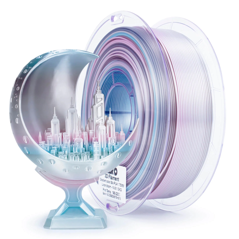 PLA Filament (пластик) для 3D принтера Ziro Gradient Silk PLA Lunar Bloom 1кг, 1.75мм