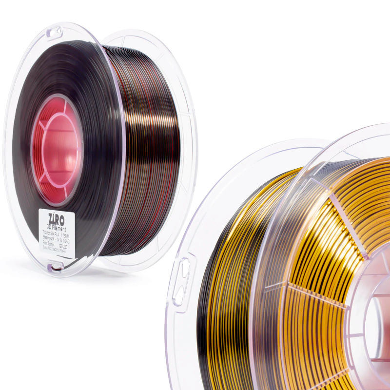 PLA Filament (пластик) для 3D принтера Ziro Tri-Color Silk PLA Steampunk 1кг, 1.75мм