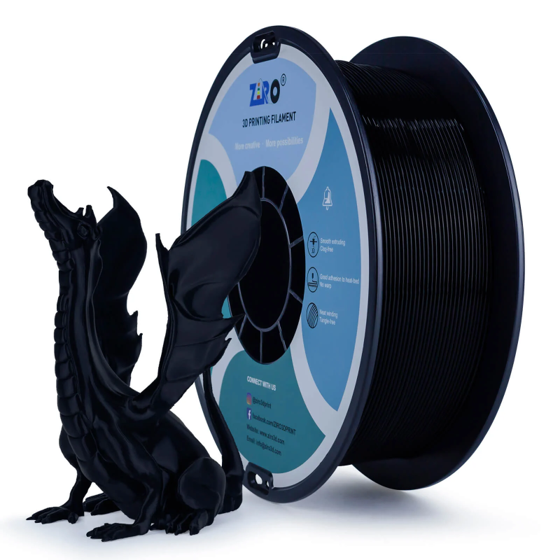 PLA Filament для 3D принтера Ziro PLA Pro Black 1кг, 1.75мм PLA Filament для 3D принтера Ziro PLA Pro Black 1кг, 1.75мм