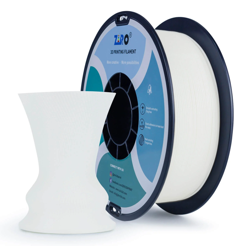 PLA Filament для 3D принтера Ziro PLA Pro White 1кг, 1.75мм