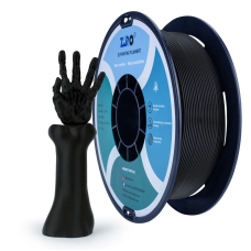 PLA Filament (plastic) for 3D printer Ziro Matte Black 1kg, 1.75mm