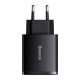 Baseus Compact Quick Charger 2xUSB-A+Type-C 30W EU Black