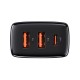 Baseus Compact Quick Charger 2xUSB-A+Type-C 30W EU Black