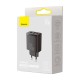 Baseus Compact Quick Charger 2xUSB-A+Type-C 30W EU Black
