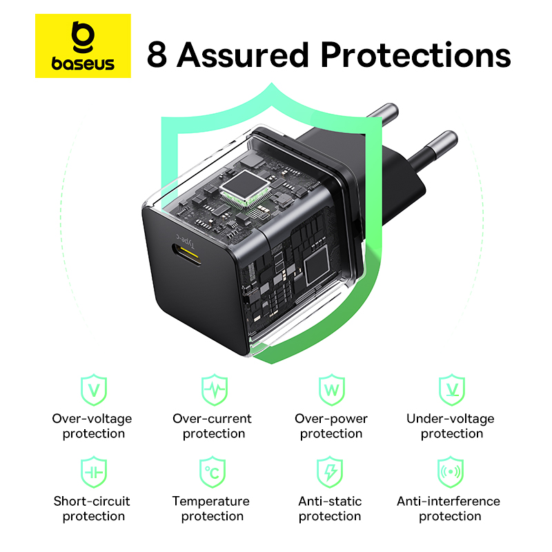 Мережевий зарядний пристрій Baseus Palm Fast Charger 20W USB-C Black