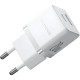 Сетевое зарядное устройство для Baseus Palm Fast Charger USB-C + USB-A 20W EU Moon White
