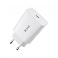Сетевое зарядное устройство для Baseus Speed Mini Quick Charger USB-C 20W EU White
