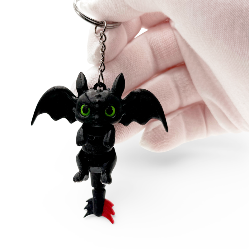 Игрушка-брелок Беззубик подвижен (Как укротить дракона) Черный