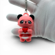 Keychain Teddy Bear with Heart Pink