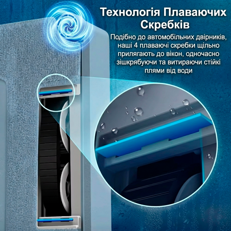 Робот-пылесос ABIR WD9 для мойки окон с дистанционным управлением Белый