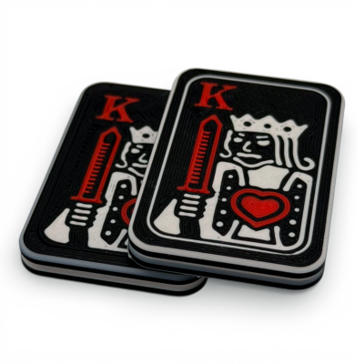 Magnetic fidget anti-stress Red King (6 magnets) — Tactile toy 46x32 mm