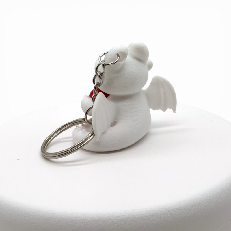 Іграшка-брелок Біла Фурія з червоним серцем (Як приборкати дракона) Біла