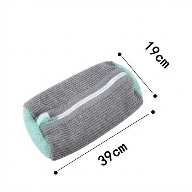 Чохол для прання кросівок сірий 39х19 см з м'якими ворсинками