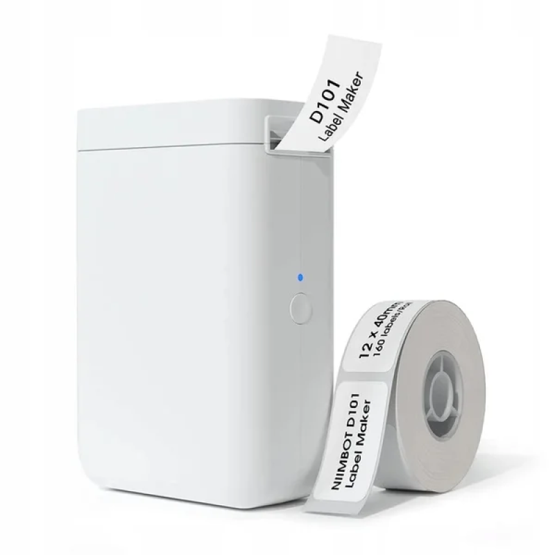 Термопринтер для друку наклейок NIIMBOT D101 White - портативний принтер етикеток