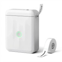 Термопринтер для печати наклеек NIIMBOT D110_M White - компактный принтер этикеток с Bluetooth