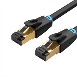 Кабель Vention Cat.8 SFTP 15M Black (IKABN) - Ігровий патч-кабель Ethernet 40 Gbit/s