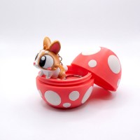 Пасхальный кролик брелок с яйцом Белый - 3D брелок-сюрприз