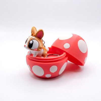 Великодній кролик брелок з яйцем Білий - 3D брелок-сюрприз Великодній кролик брелок з яйцем Білий - 3D брелок-сюрприз