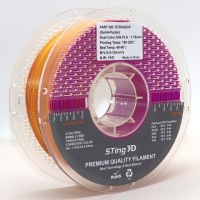PLA Filament (пластик) для 3D принтера STing3D Silk Dual Color 1.75 мм 1 кг Двухцветный Золотой + Фиолетовый