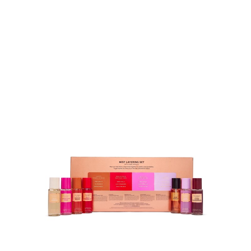 Подарунковий набір міні-містів Victoria's Secret 7-Piece Fragrance Mist Layering Gift Set with Bare Vanilla (7 шт х 75 мл)