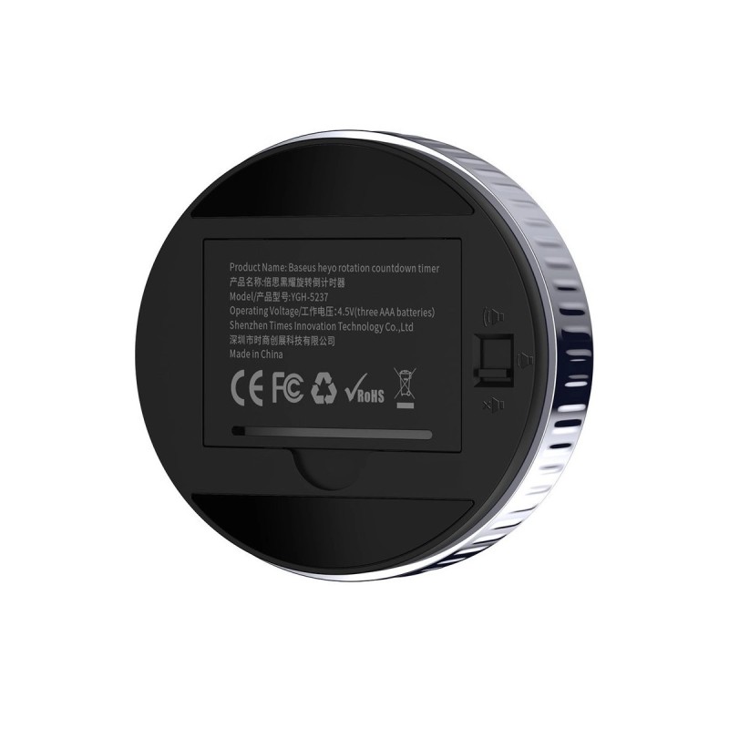 Baseus Heyo Rotation Countdown Timer Kitchen Timer, black