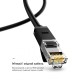 Cable patch cord UGREEN NW102 Cat 6 U/UTP Lan Flat Cable 15m (Black)
