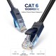 Cable patch cord UGREEN NW102 Cat 6 U/UTP Lan Flat Cable 2m (Black)