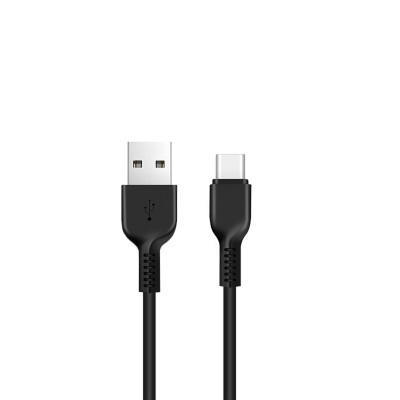 Кабель HOCO X20 USB для Type-C 3A, 2m, PVC, TPE connectors, Black