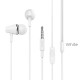 Наушники HOCO M34 Honor Music universal earphones с микрофоном (3.5 мм mini-Jack) Белые