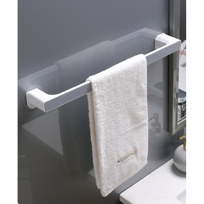 Тримач для рушника Multifunctional Towel Rack Клейкий Пластиковий Сірий