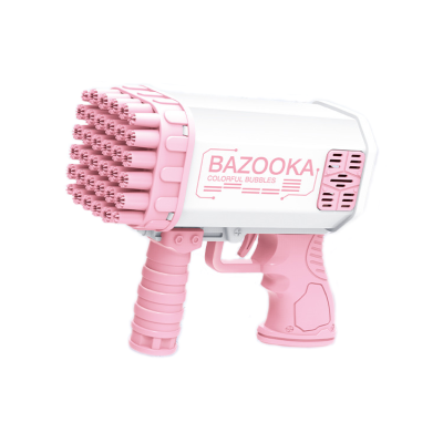 Генератор мильних бульбашок Bazooka Colorful Bubbles Кулемет базука Рожевий 36 отворів