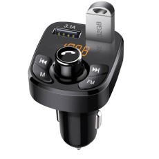ОЗУ с FM-модулятором Car MP3 Player S5 A2DP/4.2+EDR 12-24V Dual USB 3.1A Black