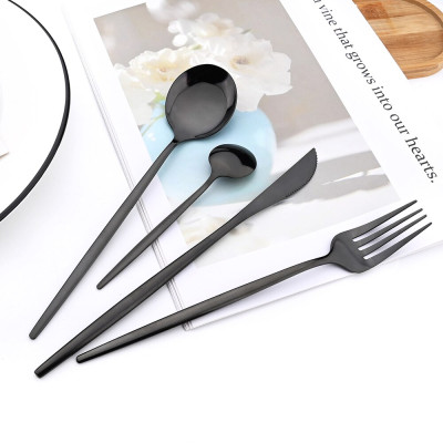 Набор столовых приборов Polished Cutlery Set 24 темно-серые предметы