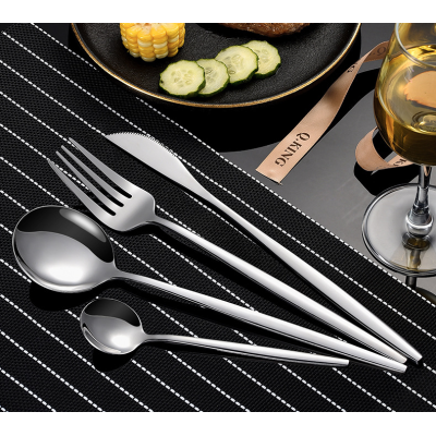 Набір столових приборів Polished Cutlery Set 24 предмети Темно-сірі