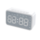 Настільний годинник з будильником та функціоналом Bluetooth колонки Diago S50 (Bluetooth, FM-радіо, TF-карти, 3.5мм AUX, Micro-USB) Білий